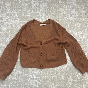 Abercrombie & Fitch Brown Button-Up Cardigan